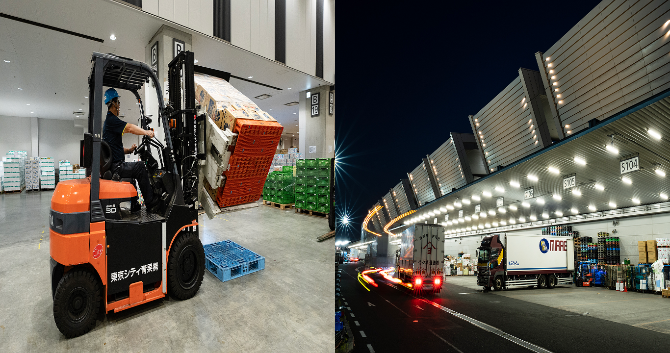 物流部門の背景画像